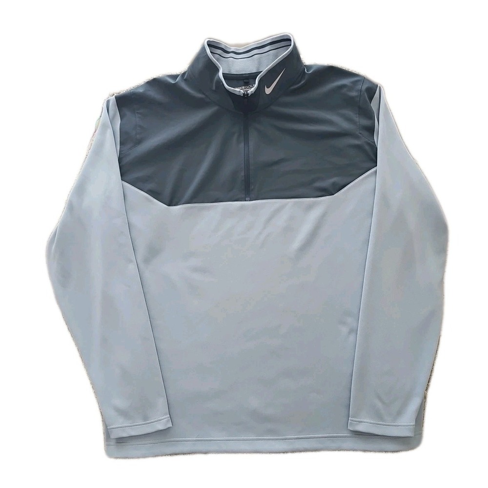 Nike Golf 1/4 Zip‎ Pullover 2XL  Gray Long Sleeve DriFit Performance Hoodie
